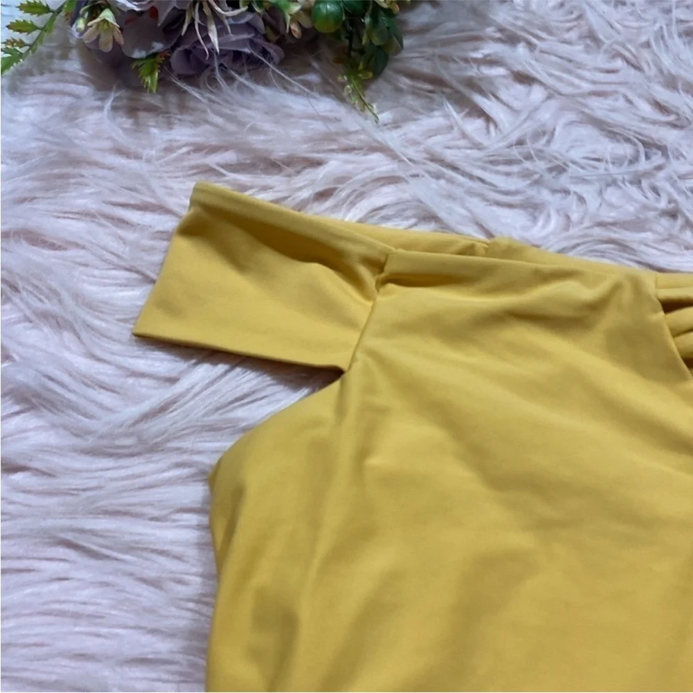Frankie's Bikinis Yellow One Piece Swimsuit